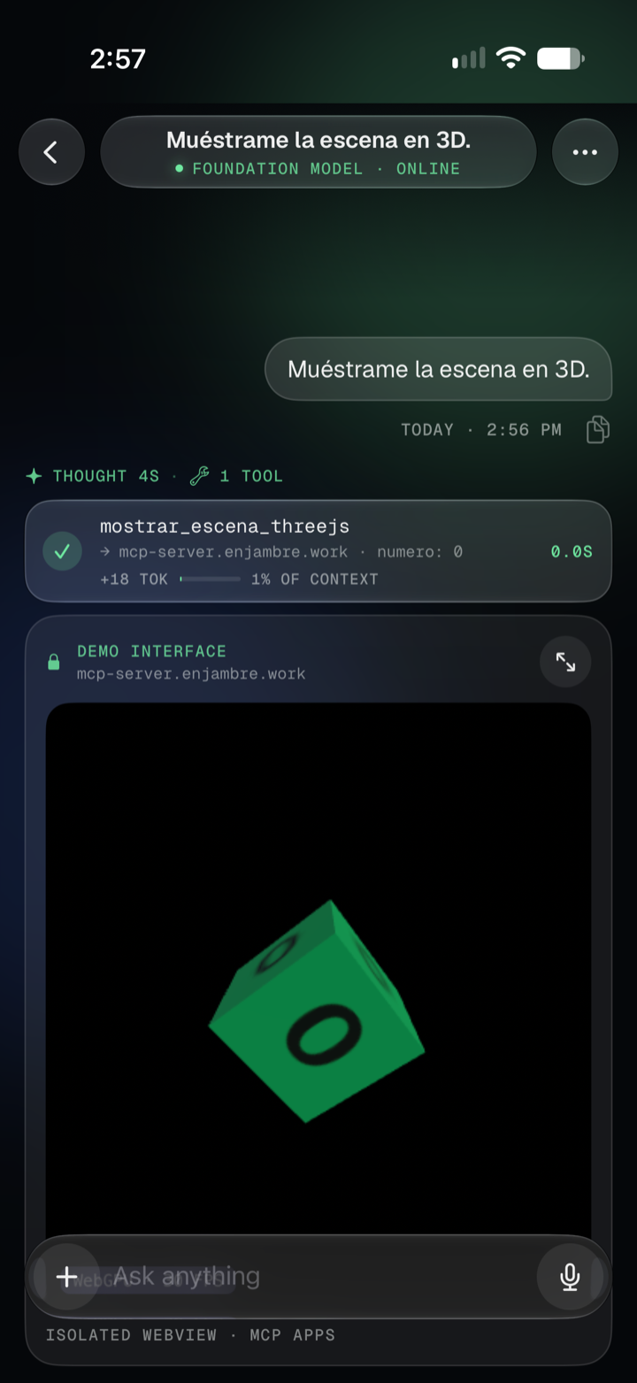 MCP app with three.js